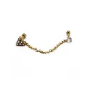 Piercing Barbell - Acier Pvd Doré - Barbell spécial tragus 174 - 2 modèles