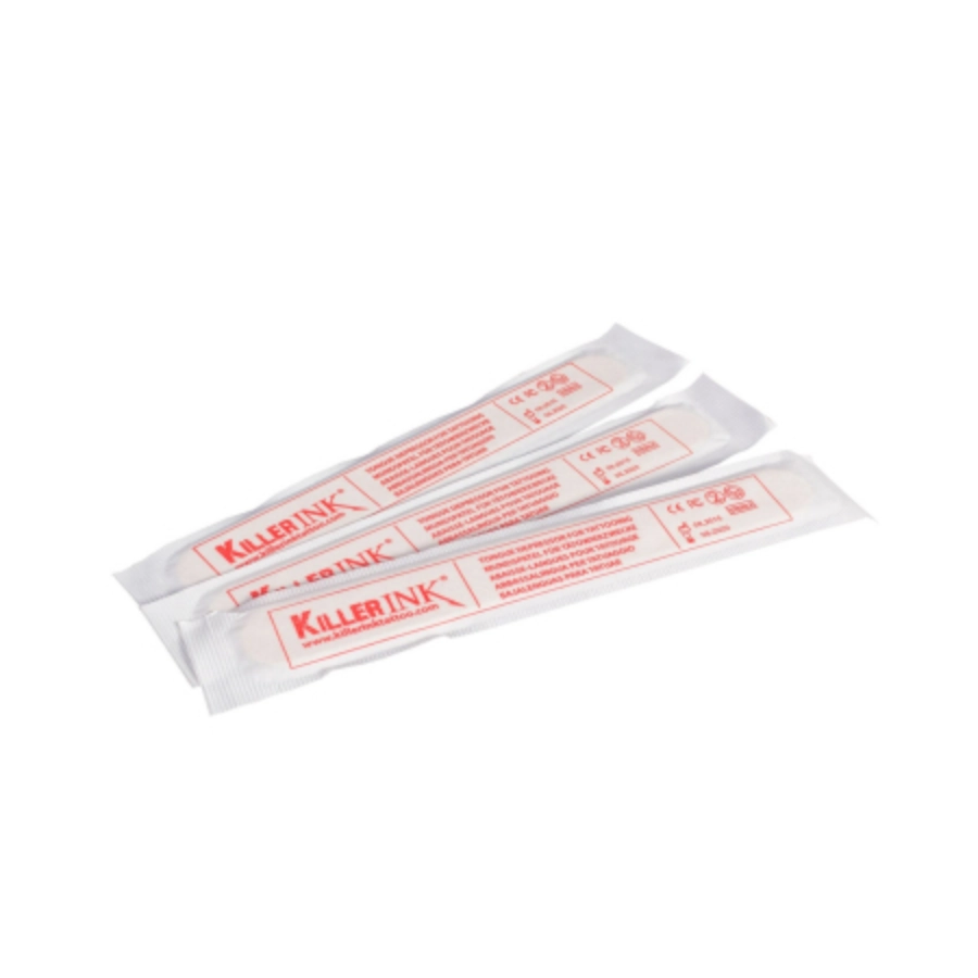 Abaisse Langue Tattoo - Tongue Depressors Killer Ink - Boîte de 100 abaisses langues en bois stériles emballés individuellement pour tattoo*