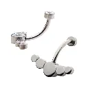 Banane Piercing - Gamme Hand Ink - Banane 09 en titane f136 avec pas de vis interne arc de 5 strass*
