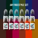 Set Encre Tattoo - World Famous Ink Limitless Set Jay Freestyle - Mélange pour le tatouage encre reach 12 x 30 ml*
