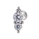 Piercing Embout - Titane Astm F136 - Embout 15 avec pas de vis interne éclair 8 mm*