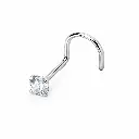 Piercing Nez en Titane ASTM F136 Premium - Stud de Nez Stérile avec Strass Griffé Brillant*