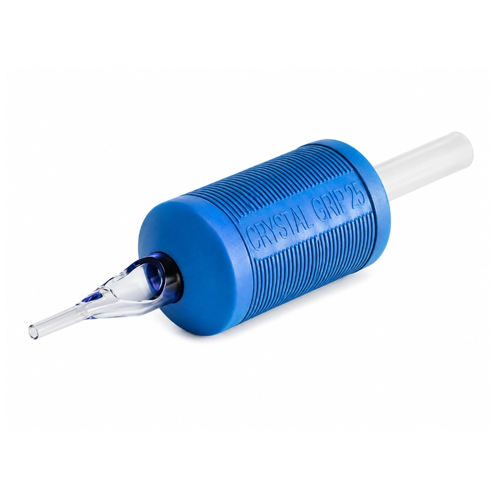 Tube Tattoo - Tube Crystal Round - Boite de 20 tubes de tatouage jetable buse ronde 25 mm