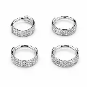 Piercing Anneau Titane ASTM F136 Premium – Clicker 42 avec Fermeture à Charnière Sertie Strass Qualité Implant*