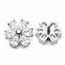 Piercing Embout Titane ASTM F136 Premium Fleur Strass 7 mm – Pas de vis interne 0,9 mm pour piercing 1,2 mm*