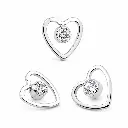 Piercing Labret Titane ASTM F136 Premium – Labret 450 Filetage Interne Stérile & Embout Cœur Strass 7 mm*