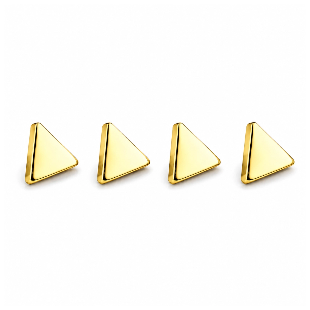 Piercing Embout Titane ASTM F136 Premium – Embout 66 Filetage Interne & Triangle 4 mm pour Piercing 1,2 mm*