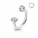Piercing Fer à Cheval Titane ASTM F136 Premium – Barbell Circular Filetage Interne Gold & Embout Strass*