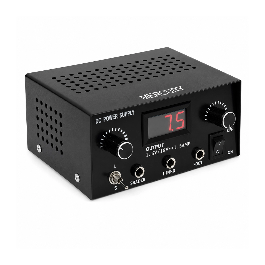 Alimentation Tattoo Mercury – Alimentation Numérique Filaire Double Entrée Professionnelle