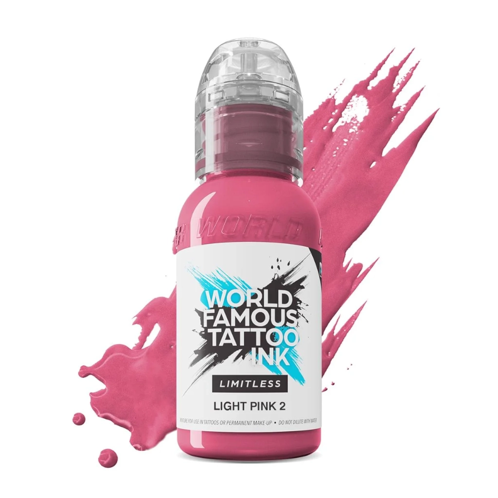 Encre de Tatouage Rose World Famous Light Pink 2 – Conforme REACH – Pigment Professionnel Haute Intensité* 