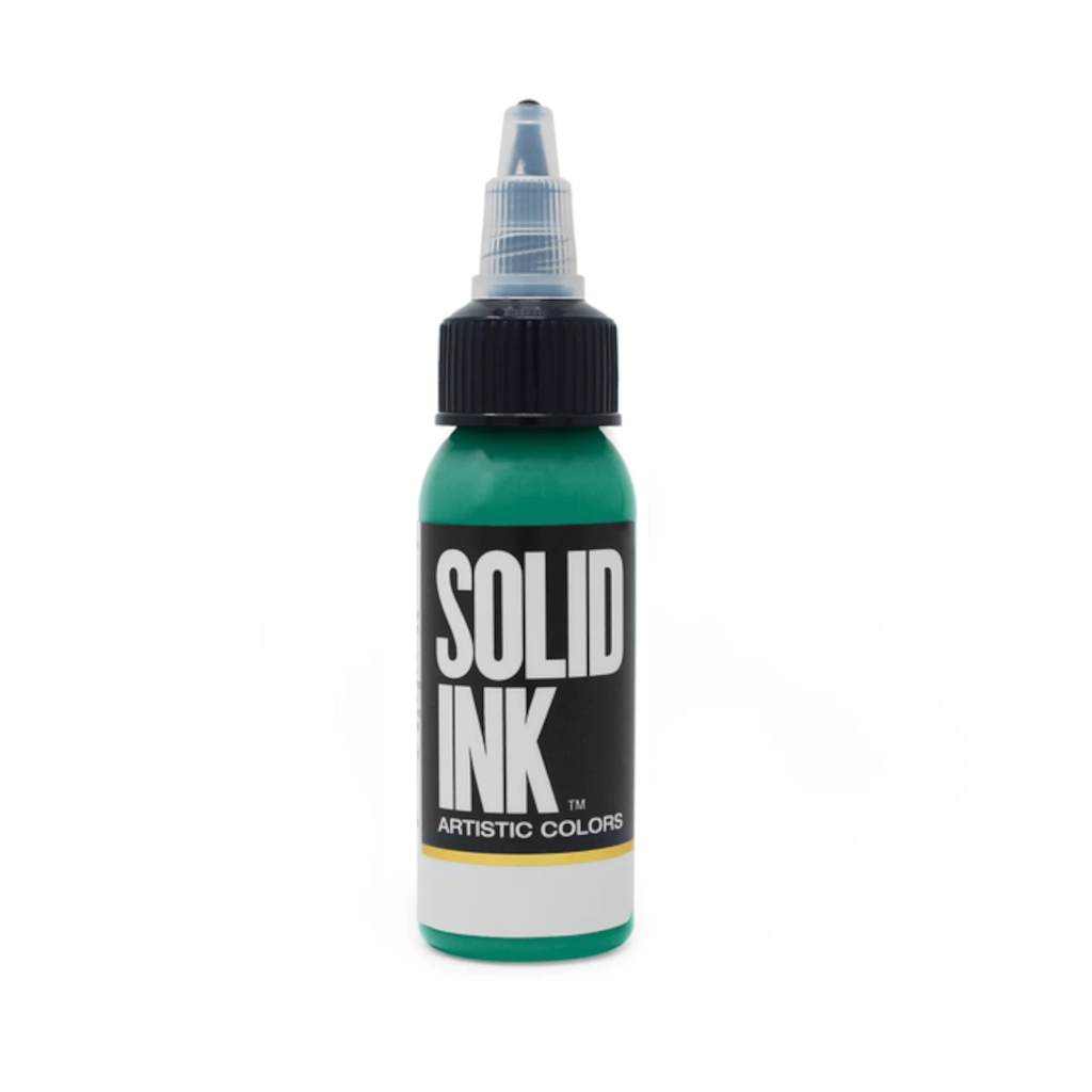 Encre Entrainement Tattoo Verte - Solid Ink Dragon - Encre artistique pour l'entrainement au tatouage NON REACH 30 ml