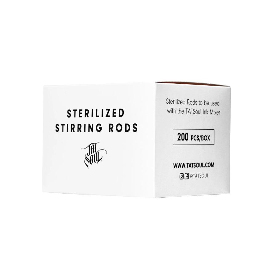 Mélangeur Tattoo - Tatsoul Sterilized Stirring Rods - Boîte de 200 tiges stériles pour mélangeur d'encre de tatouage*