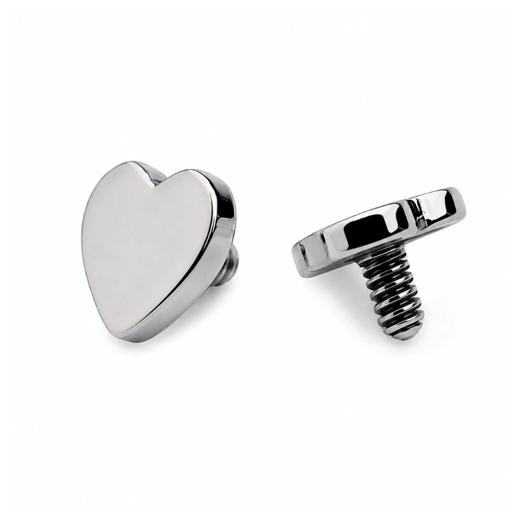 Piercing Embout Titane ASTM F136 Premium Cœur 4 mm – Pas de vis interne 0,9 mm pour Piercing 1,2 mm*