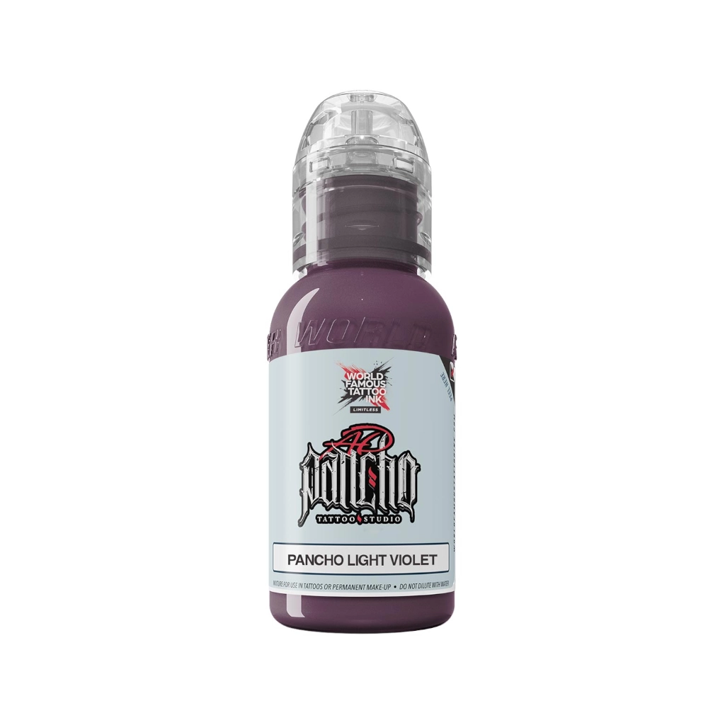 Encre de Tatouage Violette World Famous Pancho Light Violet – Conforme REACH – Pigment Professionnel Haute Intensité* 