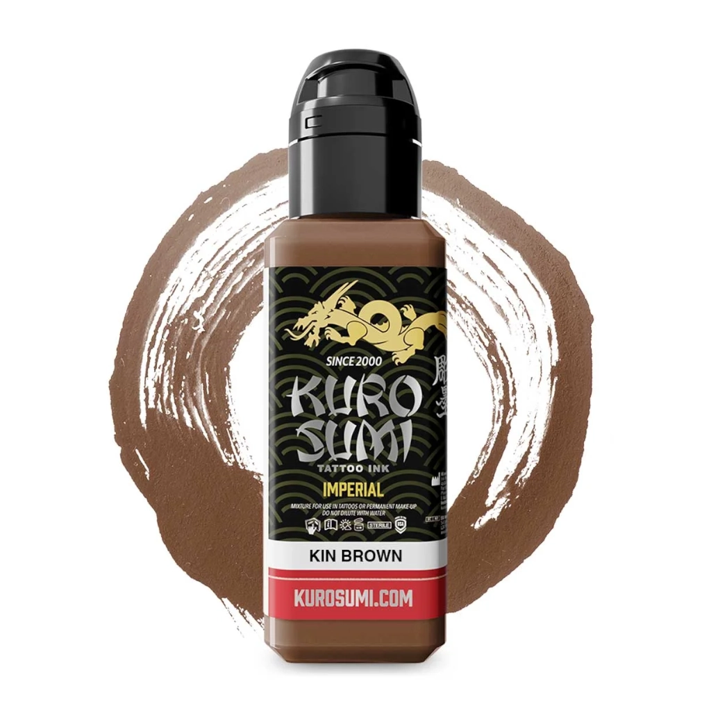 Encre de Tatouage Marron Kuro Sumi Imperial Kin Brown – Conforme REACH – Pigment Professionnel Haute Intensité*