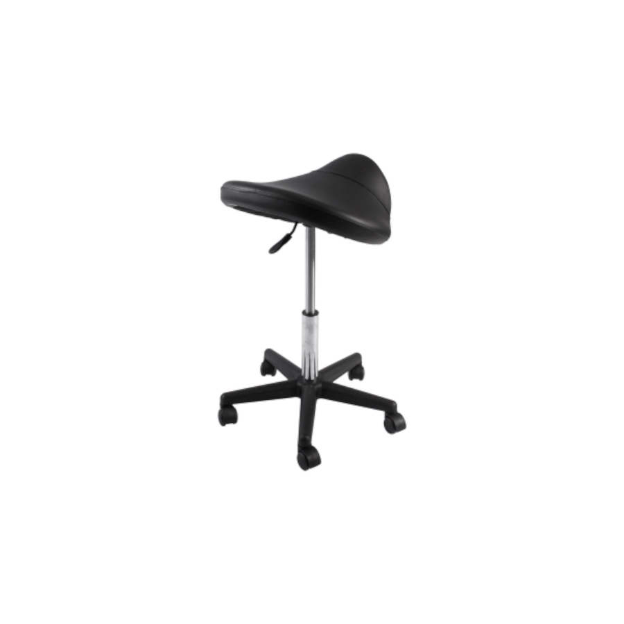 Tabouret Artiste Tatoueur Pierceur - Saddle Stool - Tabouret selle de cheval sur roulette avec assise xxl