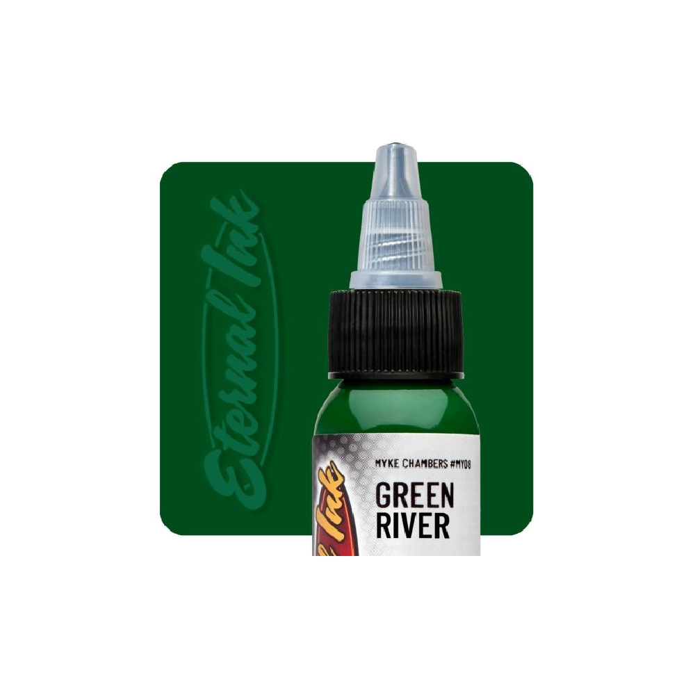 Eternal Ink Myke Chambers Green River - Encre artistique pour entrainement tatouage NON REACH