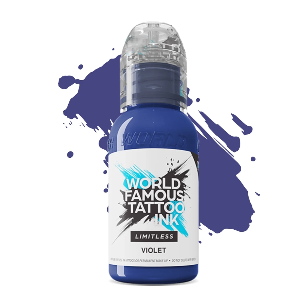 Encre Tattoo Violette - World Famous Ink Limitless Violet - Mélange pour le tatouage encre reach 30 ml