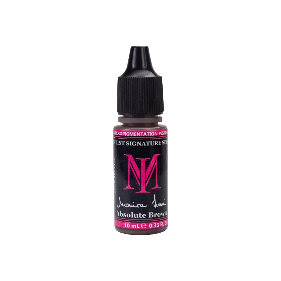Pigment Pmu - Monica Ivani Signature Absolute Brown - Pigment pour maquillage permanent sourcil reach 10 ml*