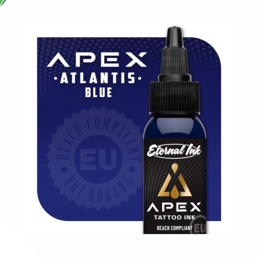 Encre Tattoo Bleue - Eternal Ink Apex Atlantis Blue - Melange pour le tatouage encre reach 30 ml