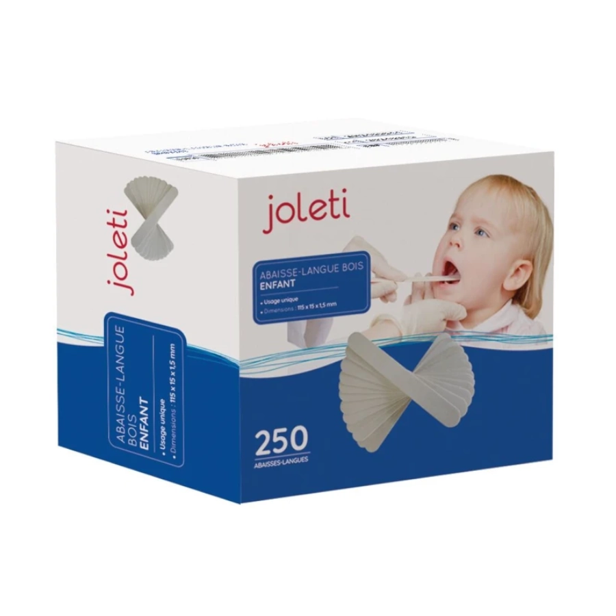 Joleti Abaisse Langues Enfant - Boîte de 250 abaisse langues en bois*