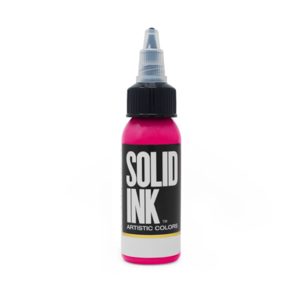 Encre Entrainement Tattoo Rose - Solid Ink Fuchsia - Encre artistique pour l'entrainement au tatouage NON REACH 30 ml