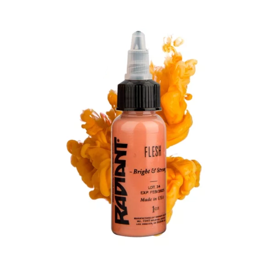 Encre Entrainement Tattoo Marron - Radiant Ink Flesh - Encre artistique pour entrainement au tatouage NON REACH 30 ml* 