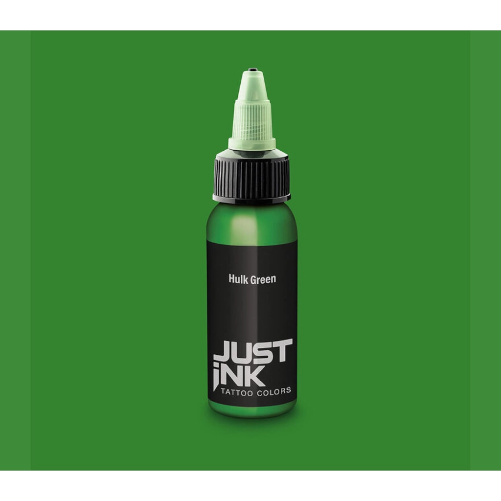 Encre Tattoo Verte - Just Ink Hulk Green - Mélange pour le tatouage encre reach 30 ml  
