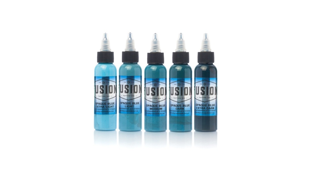 FUSION INK SET OPAQUE BLUE COLOR X 5PCS 30ML