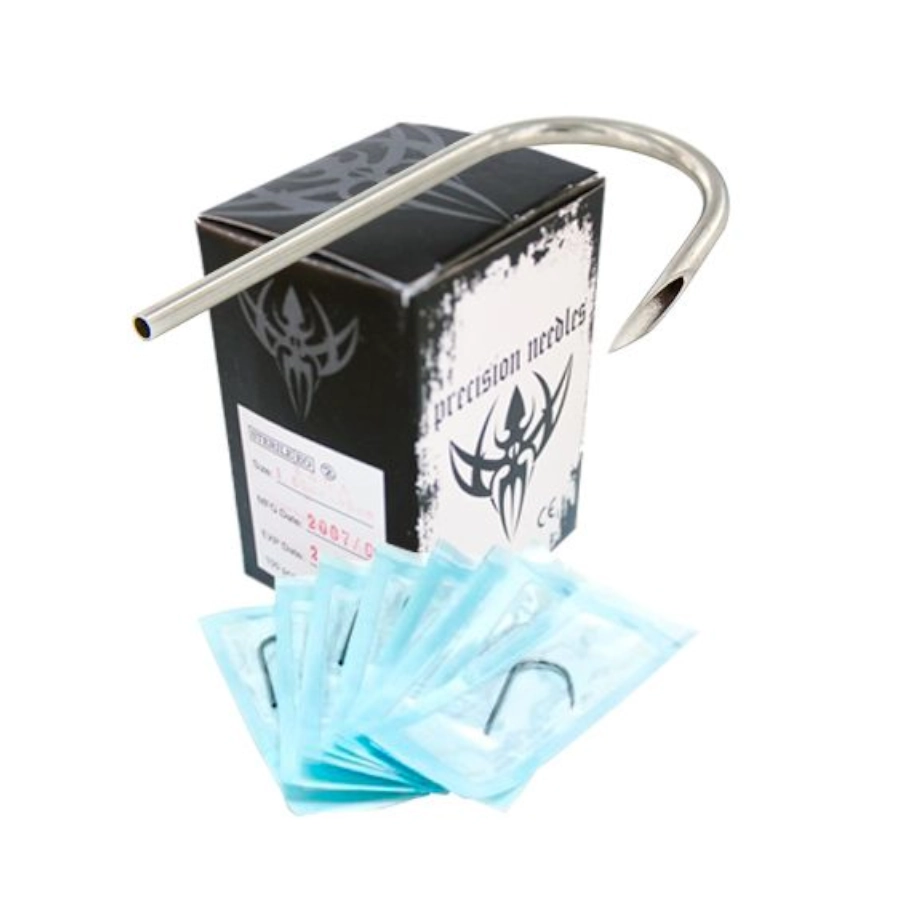 Aiguille Piercing - Précision Needles Stérile - Boîte de 100 blades pour le piercing courbée triple biseau 16G 1,2 mm*