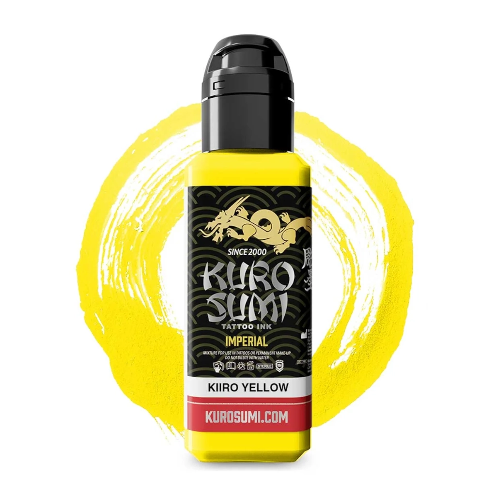 Encre de Tatouage Jaune Kuro Sumi Imperial Kiiro Yellow – Conforme REACH – Pigment Professionnel Haute Intensité*