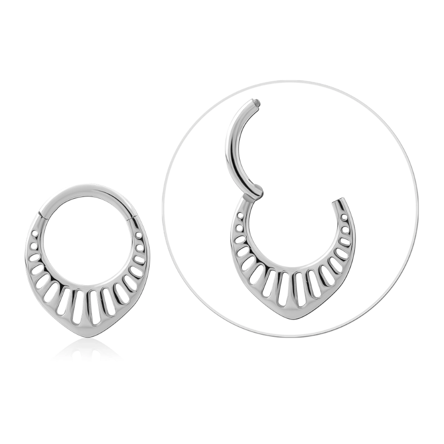 Piercing Anneau - Acier 316L - Anneau à charnière 34