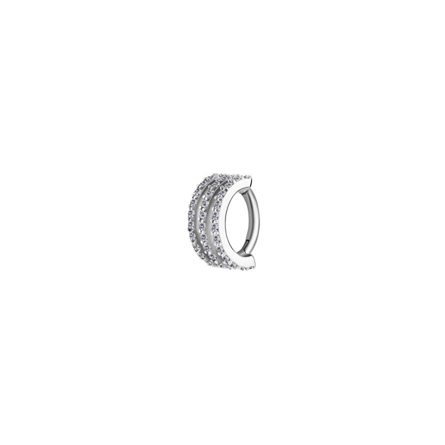 Anneau Acier 17 - Anneau à charnière en acier 316L rook clicker cocr nf premium zirconia
