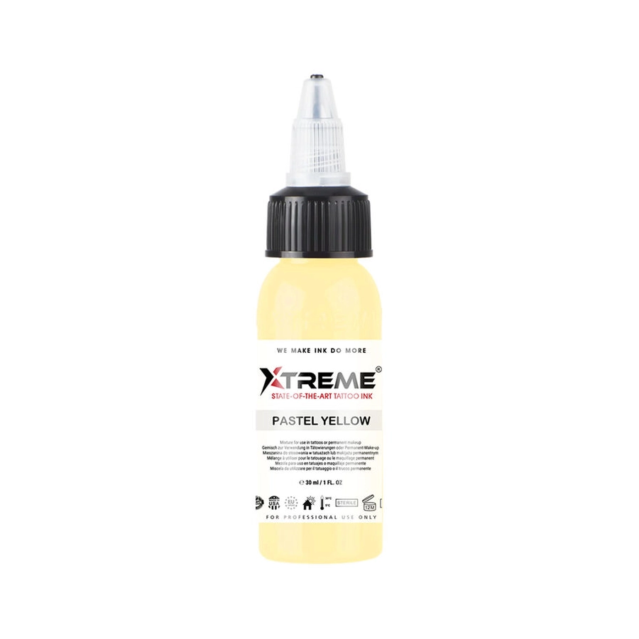 Encre Tattoo Jaune - Xtreme Ink Pastel Yellow - Mélange pour le tatouage encre reach 30 ml*
