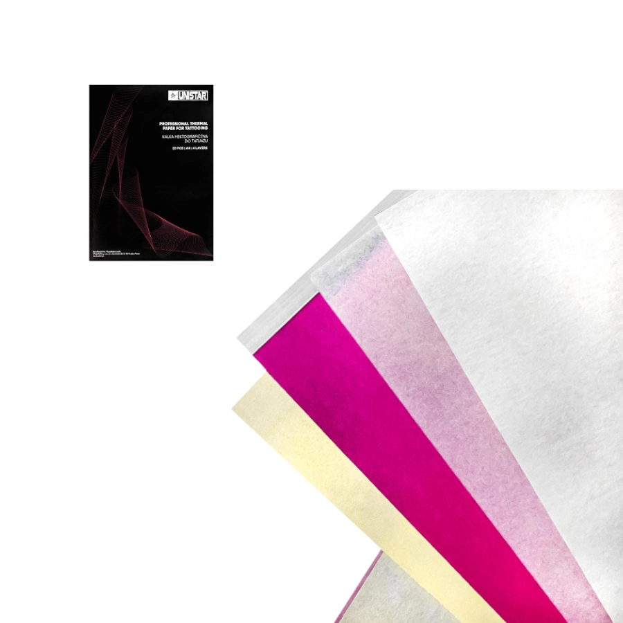 Transfert Tatouage - Unistar Professionnal Thermal - 20 feuilles de transfert liasse copiant pour thermocopieur magenta
