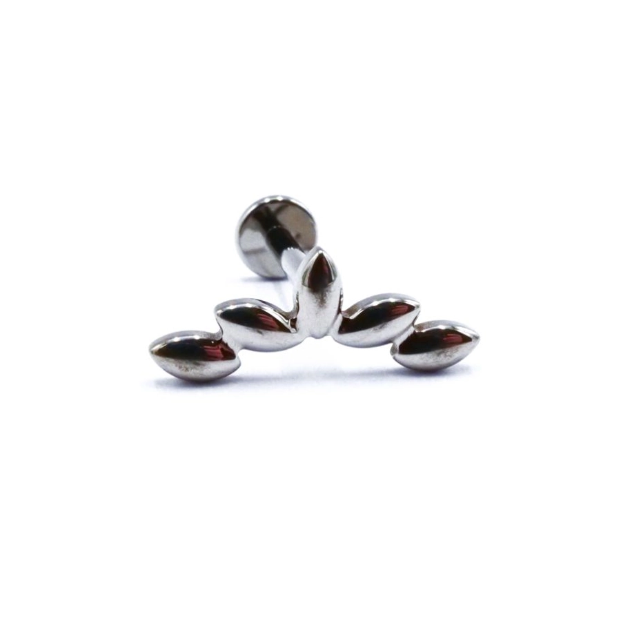 Piercing Labret - Titane F136 Interne Stérile - Labret avec pas de vis interne amande 1,2 x 8 mm*