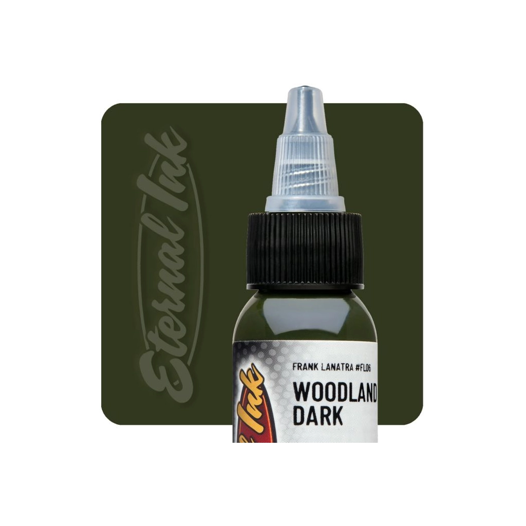 Encre Entrainement Tattoo Verte - Eternal Ink Frank La Natra Woodlands Dark - Encre artistique pour l'entrainement au tatouage NON REACH 30 ml*