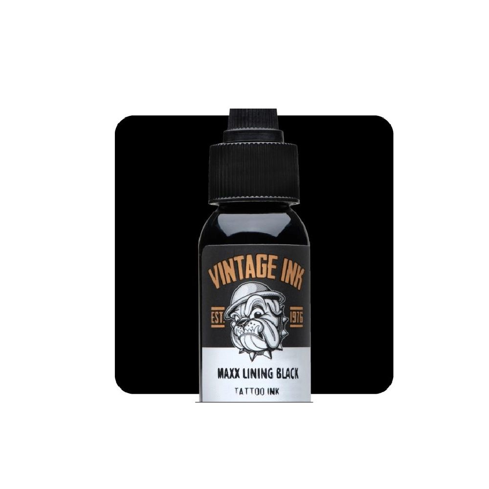 Eternal Ink Vintage Ink Maxx Lining Black - Encre artistique pour entrainement tatouage NON REACH
