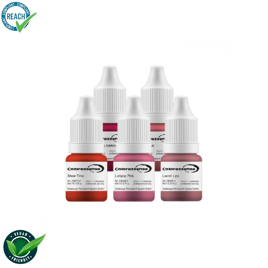 Goldeneye Coloressense Starter Lip Set - Mélange pour le maquillage permanent encre REACH 5x4 ml