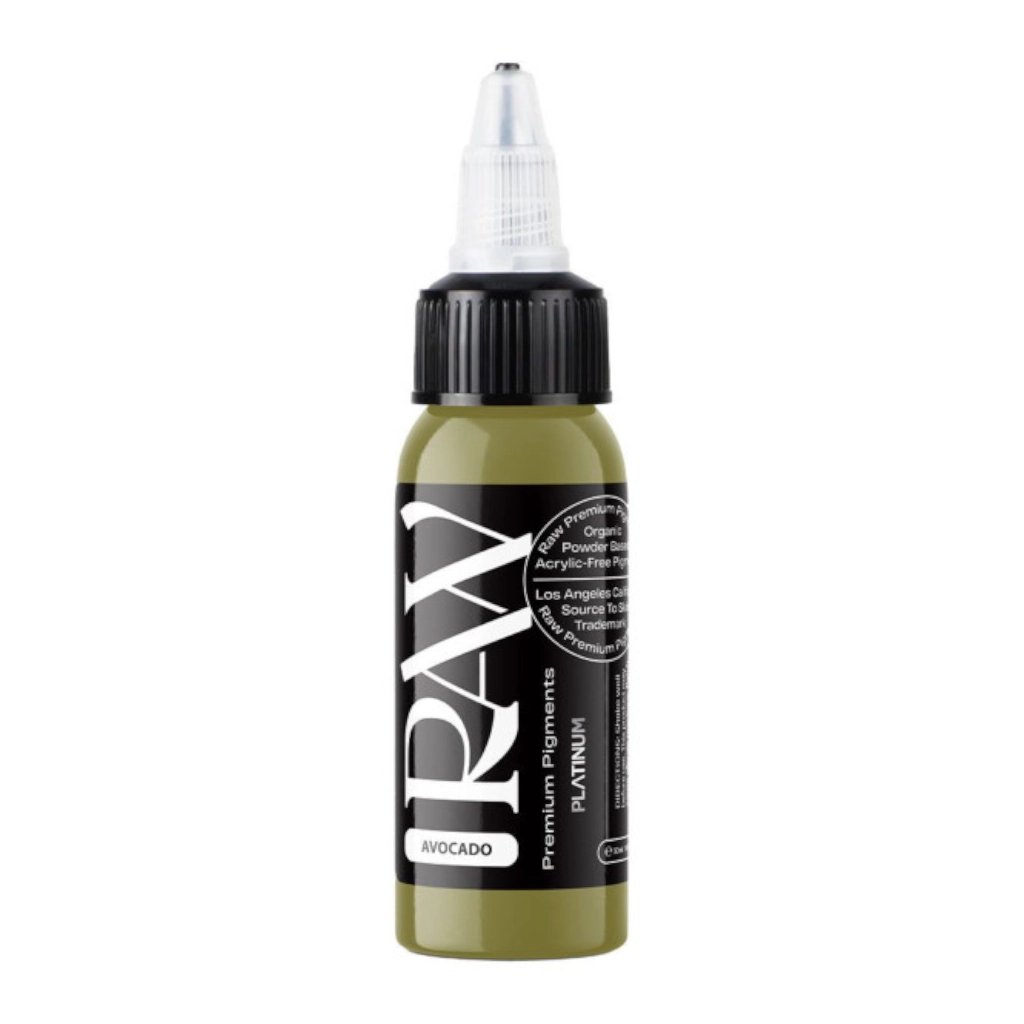 Encre Tattoo Verte - Raw Pigments Avocado - Mélange pour le tatouage encre reach 30 ml*