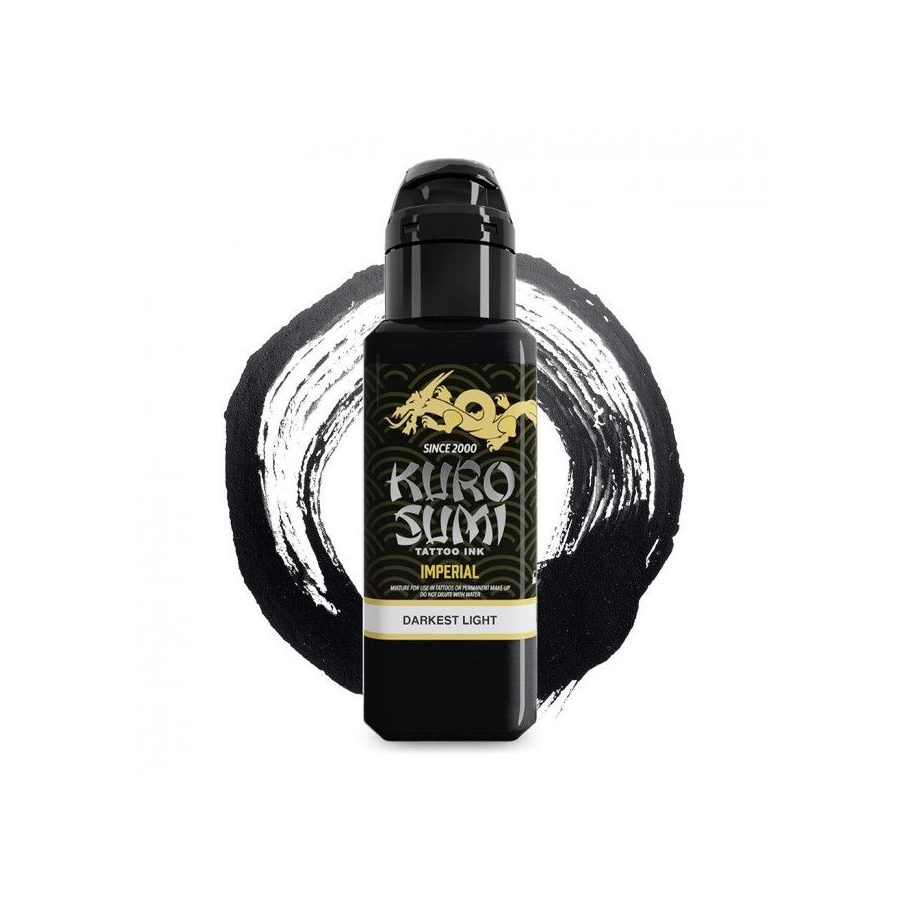Encre de Tatouage Noire Kuro Sumi Imperial Darkest Light – Conforme REACH – Pigment Professionnel Haute Intensité*