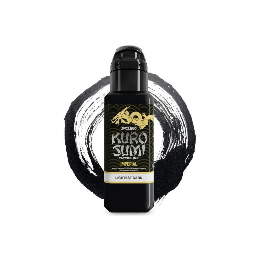 Encre de Tatouage Noire Kuro Sumi Imperial Lightest Dark – Conforme REACH – Pigment Professionnel Haute Intensité*