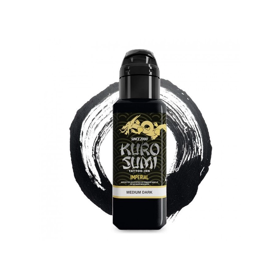 Encre de Tatouage Noire Kuro Sumi Imperial Medium Dark – Conforme REACH – Pigment Professionnel Haute Intensité*