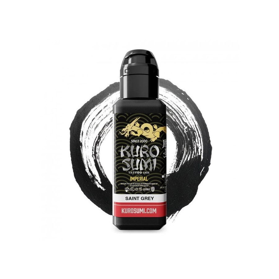 Encre de Tatouage Noire Kuro Sumi Imperial Saint Greywash – Conforme REACH – Pigment Professionnel Haute Intensité*