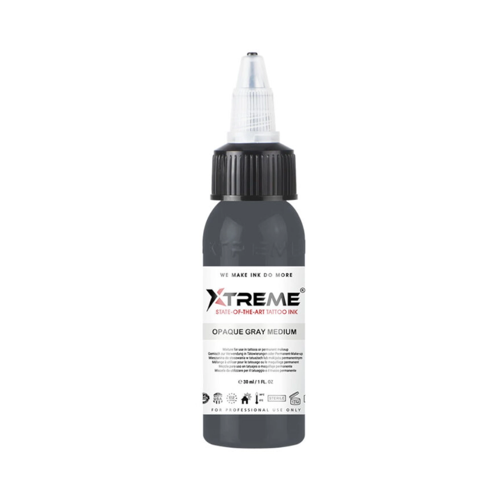 Encre Tattoo Grise - Xtreme Ink Opaque Gray Medium - Mélange pour le tatouage encre reach 30 ml*