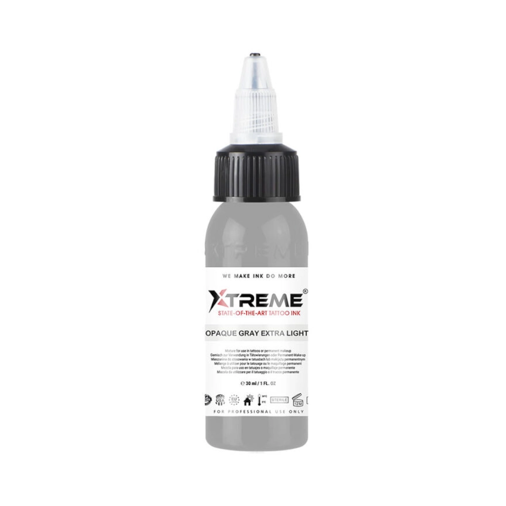 Encre Tattoo Grise - Xtreme Ink Opaque Gray Extra Light - Mélange pour le tatouage encre reach 30 ml* 