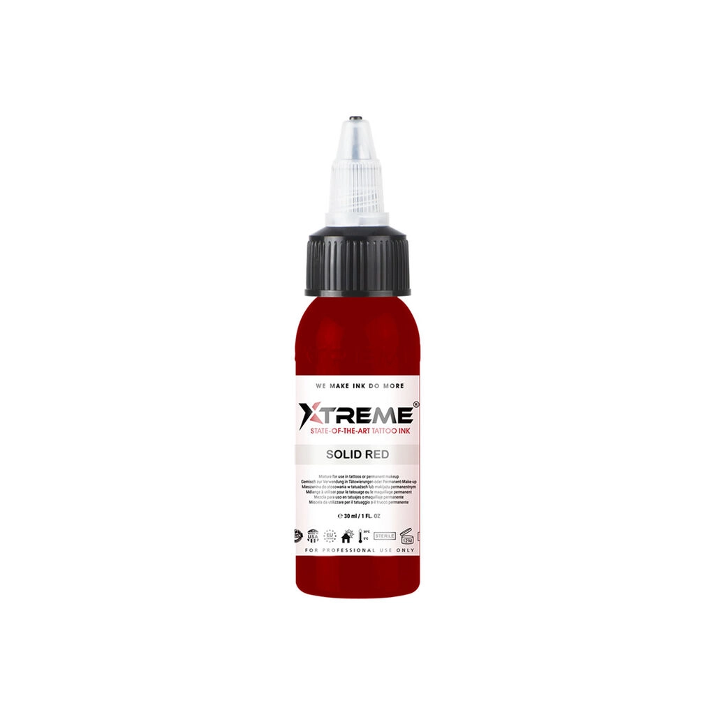 Encre Tattoo Rouge - Xtreme Ink Solid Red - Mélange pour le tatouage encre REACH