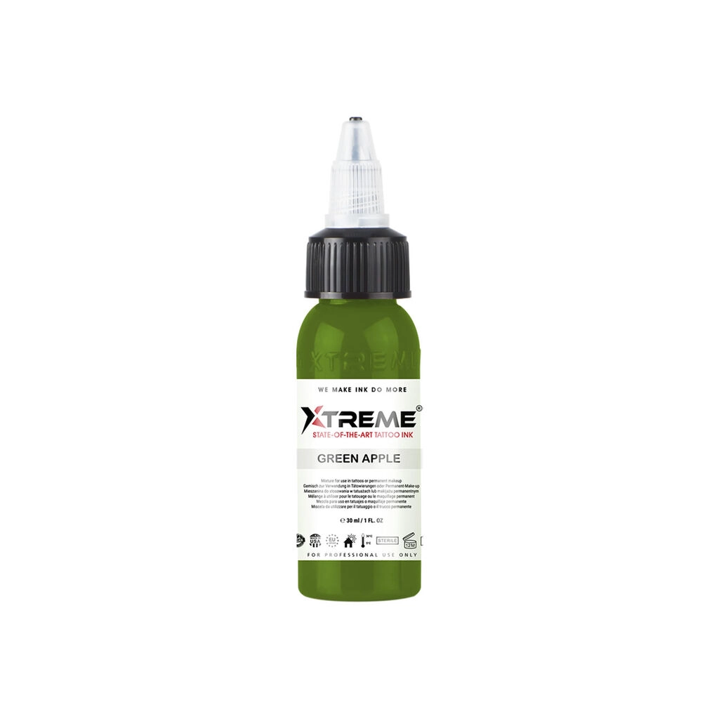 Xtreme Ink Green Apple - Mélange pour le tatouage encre REACH