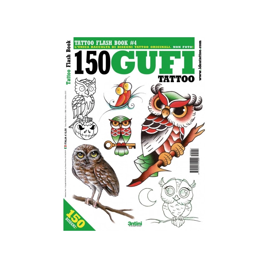 Livre Tattoo - 3ntini - Tattoo Flash Drawings - 150 Gufi 
