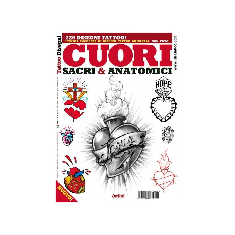 Livre Tattoo - 3ntini - Tattoo Flash Drawings - Cuori, Sacri & Anatomici 